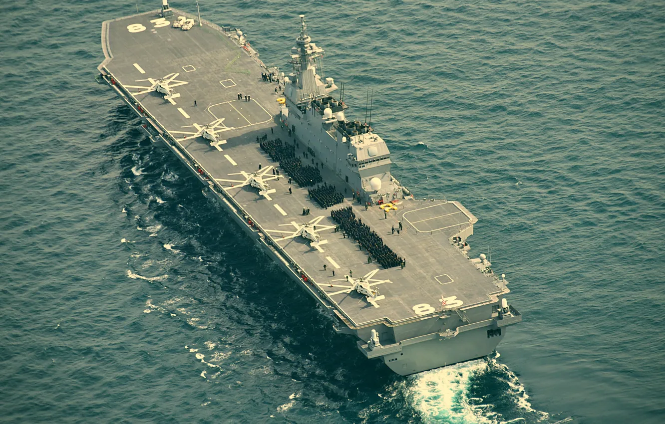 Фото обои Япония, вертолетоносец, JDS Izumo