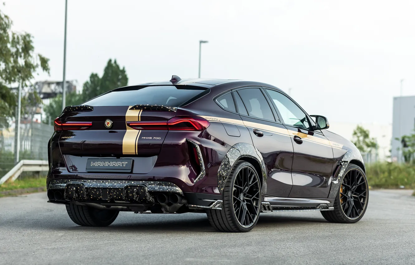 Фото обои BMW, BMW X6, Road, Rear, Manhart, Gold Edition, Manhart MHX6