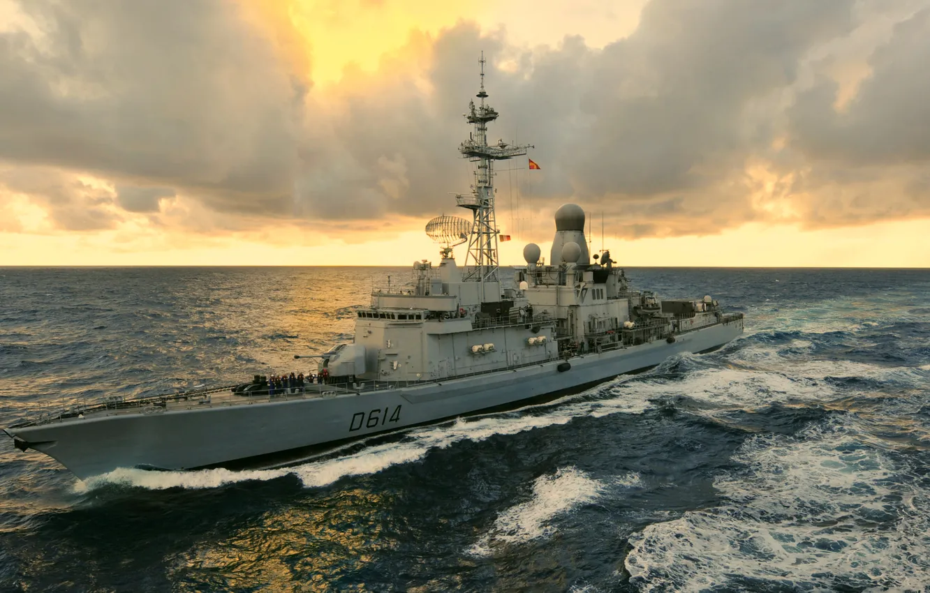 Фото обои фрегат, ВМС Франции, Cassard, D 614