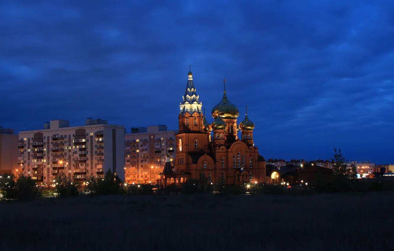 Фото обои небо, тучи, весна, вечер, Россия, архитектура, сумерки, Stan