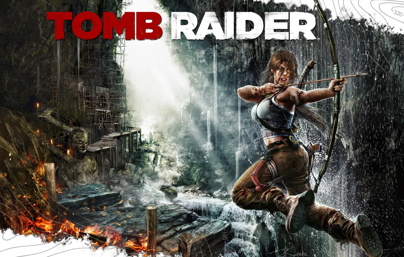 Фото обои девушка, Tomb Raider, скалолаз, лара крофт
