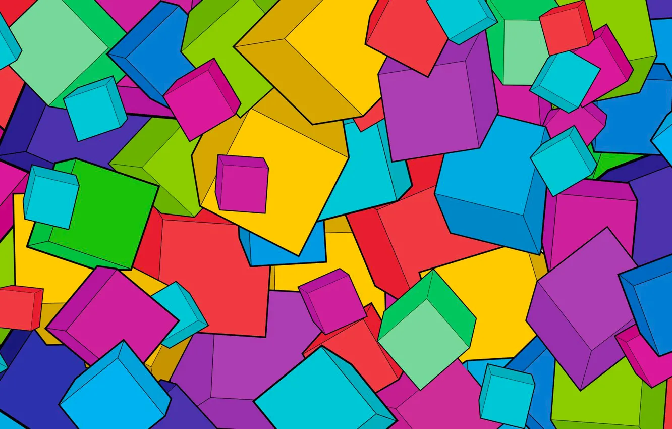 Фото обои абстракция, фон, кубики, яркие, куб, ярко, art, cube