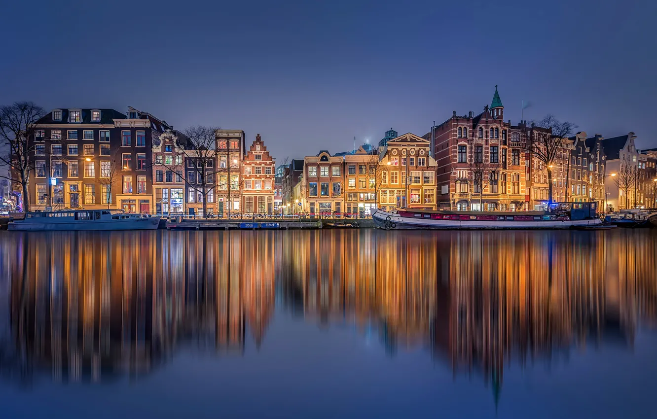 Фото обои hdr, канал, Amsterdam