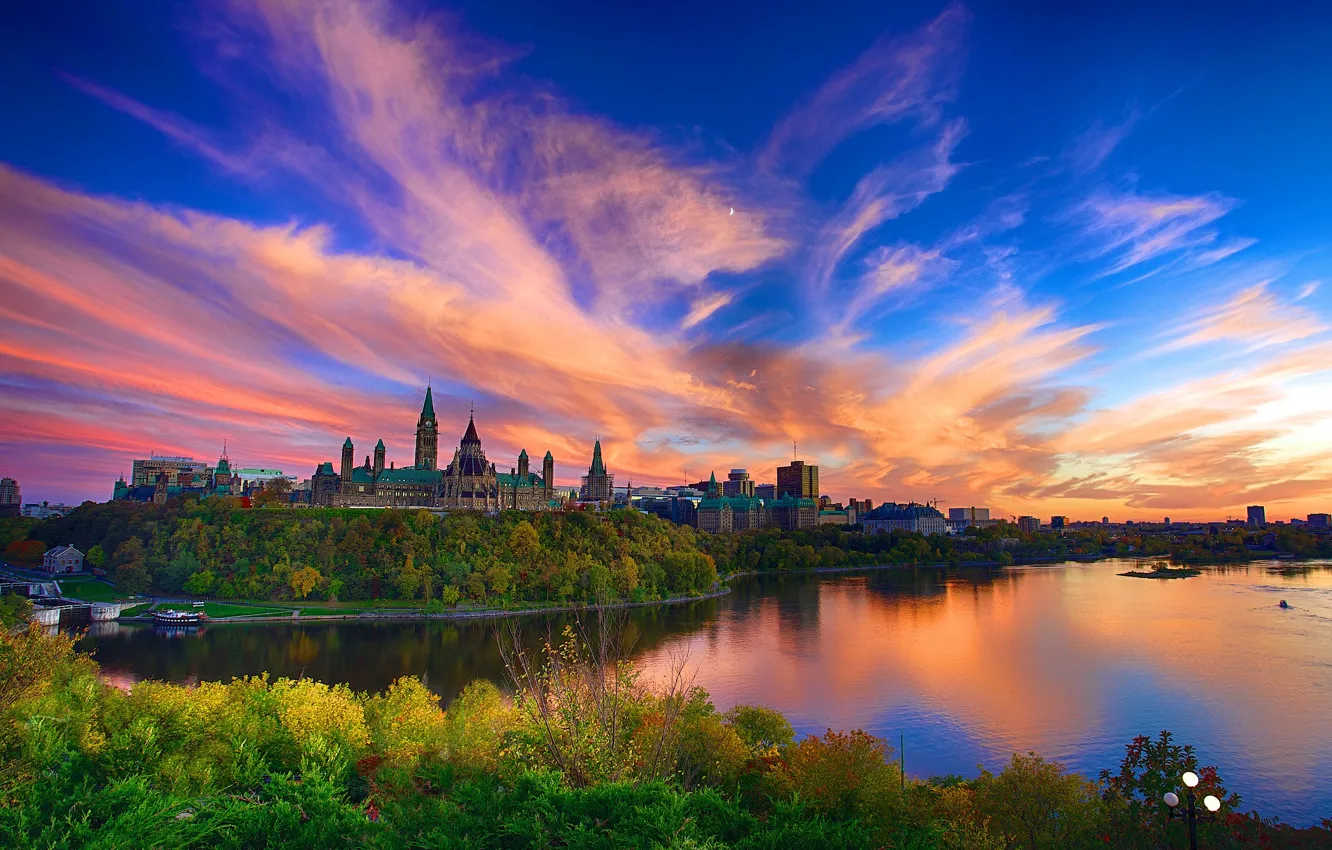 Фото обои пейзаж, Канада, Parliament Hill, Парламентский холм