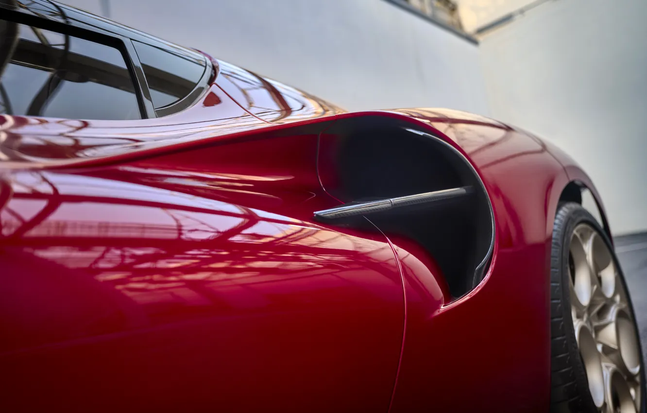 Фото обои Alfa Romeo, close-up, 2023, Alfa Romeo 33 Stradale, 33 Stradale