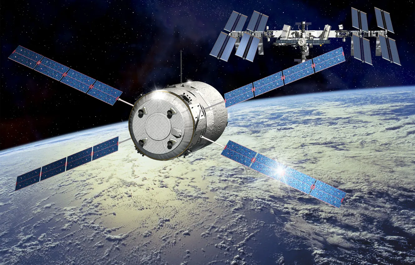 Фото обои космос, корабль, космический, грузовой, автоматический, «ATV»
