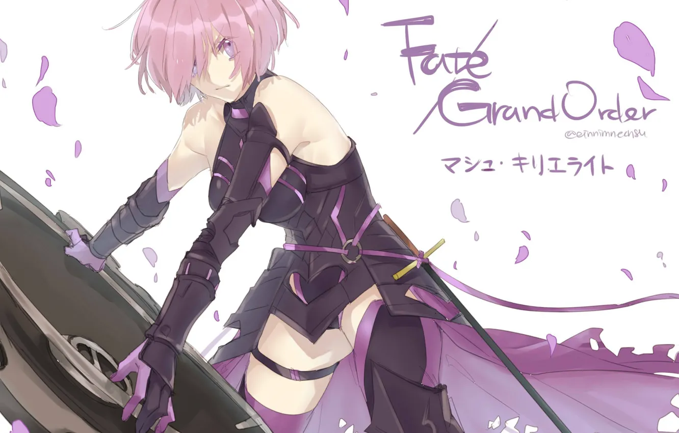 Фото обои девушка, щит, Fate / Grand Order, Судьба великая кампания