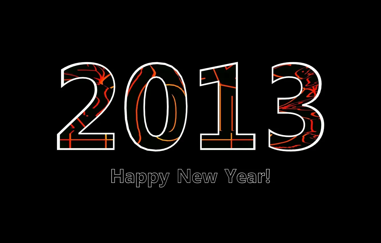 Фото обои праздник, надпись, новый год, Happy New Year, 2013