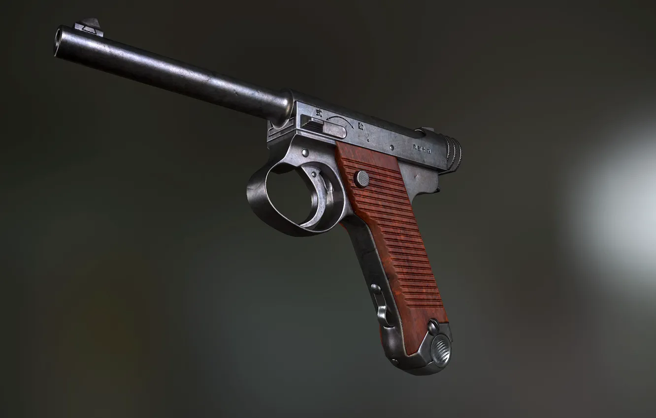 Фото обои пистолет, Япония, Nambu Type 14