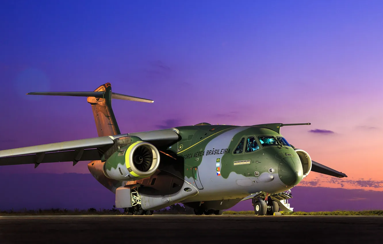 Фото обои FAB, Embraer, KC-390, military aircraft, Força Áerea Brasileira, Brazilian Air Force