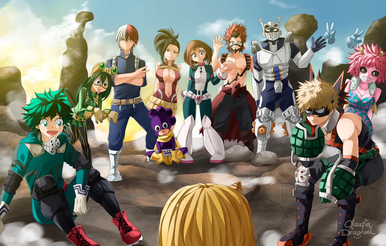 Фото обои anime, hero, manga, powerful, strong, uniform, yuusha, seifuku