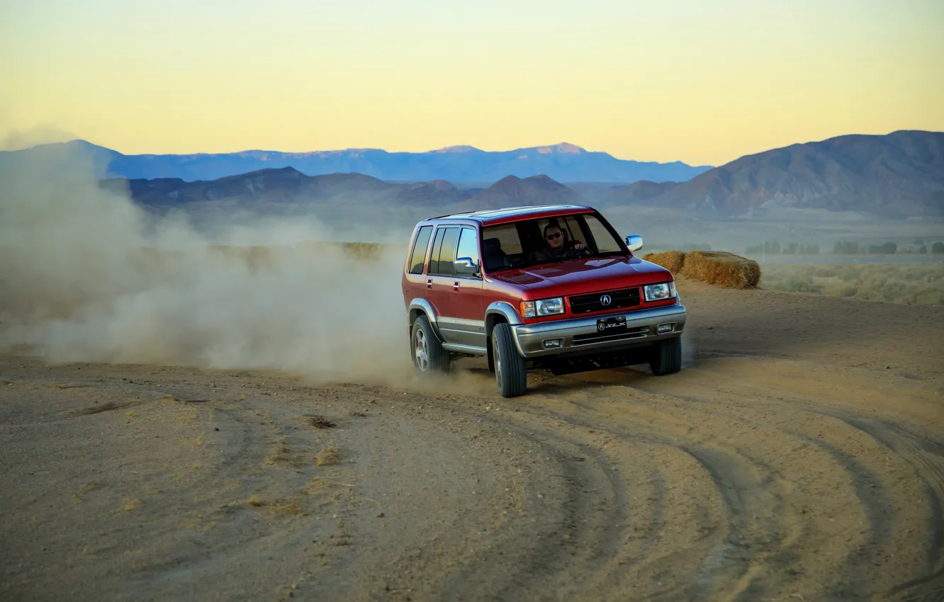 Фото обои песок, пыль, грунт, SUV, Acura, 1997, AWD, 2019