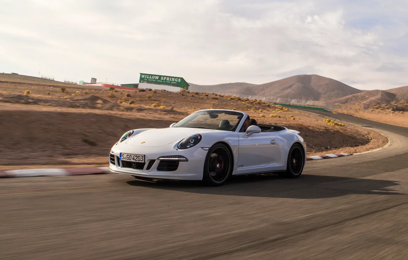 Фото обои авто, белый, скорость, 911, Porsche, спорткар, кабриолет, порше