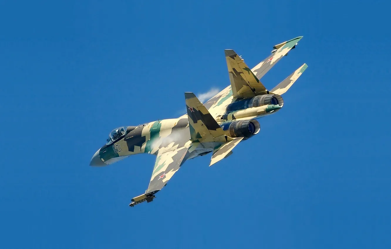 Фото обои Истребитель, Сухой, Су-35БМ