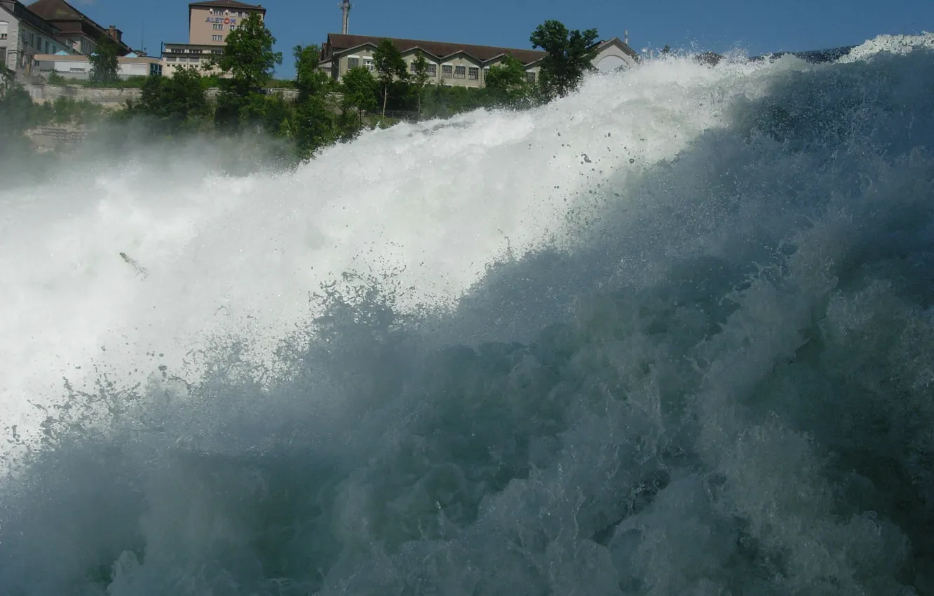 Фото обои Switzerland, Schaffhausen, Rheinfall