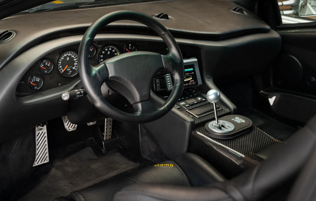 Фото обои Lamborghini, Diablo, car interior, Lamborghini Diablo GT