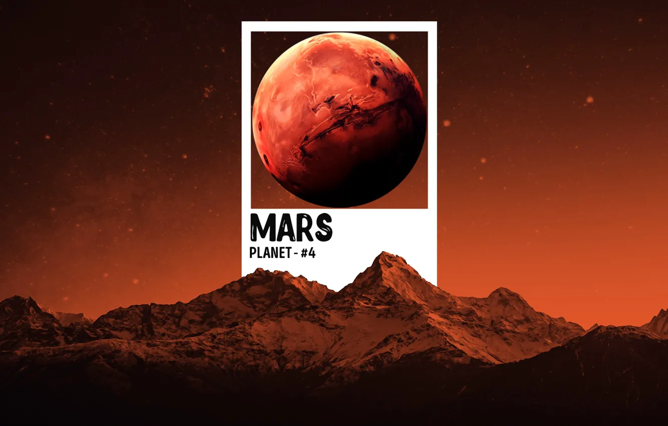 Фото обои Планета, марс, красная планета, Mars, red planet, 4th Planet, 4-я планета
