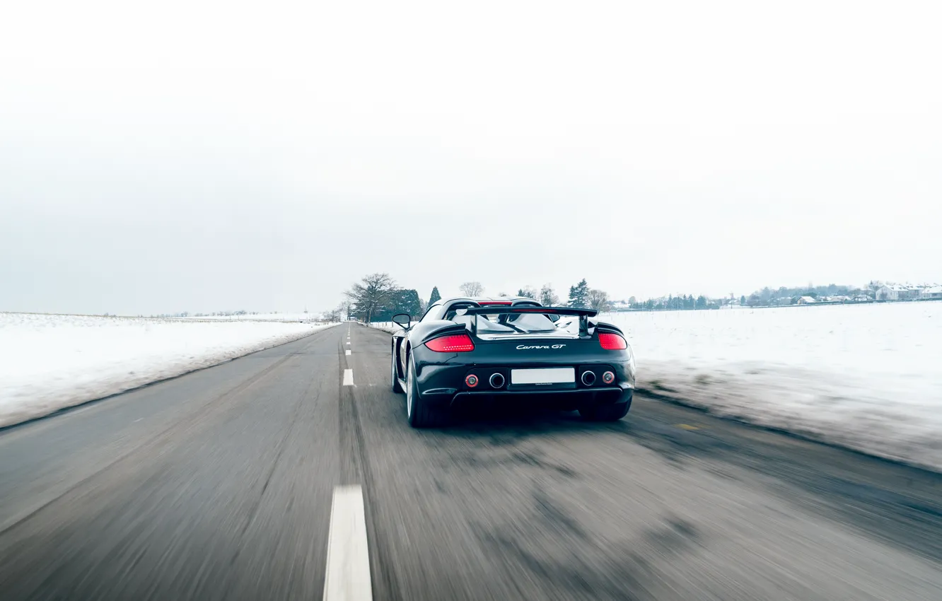 Фото обои car, Porsche, road, Porsche Carrera GT