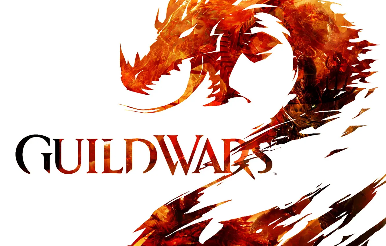 Фото обои logo, Guild Wars 2, mmo, GW2