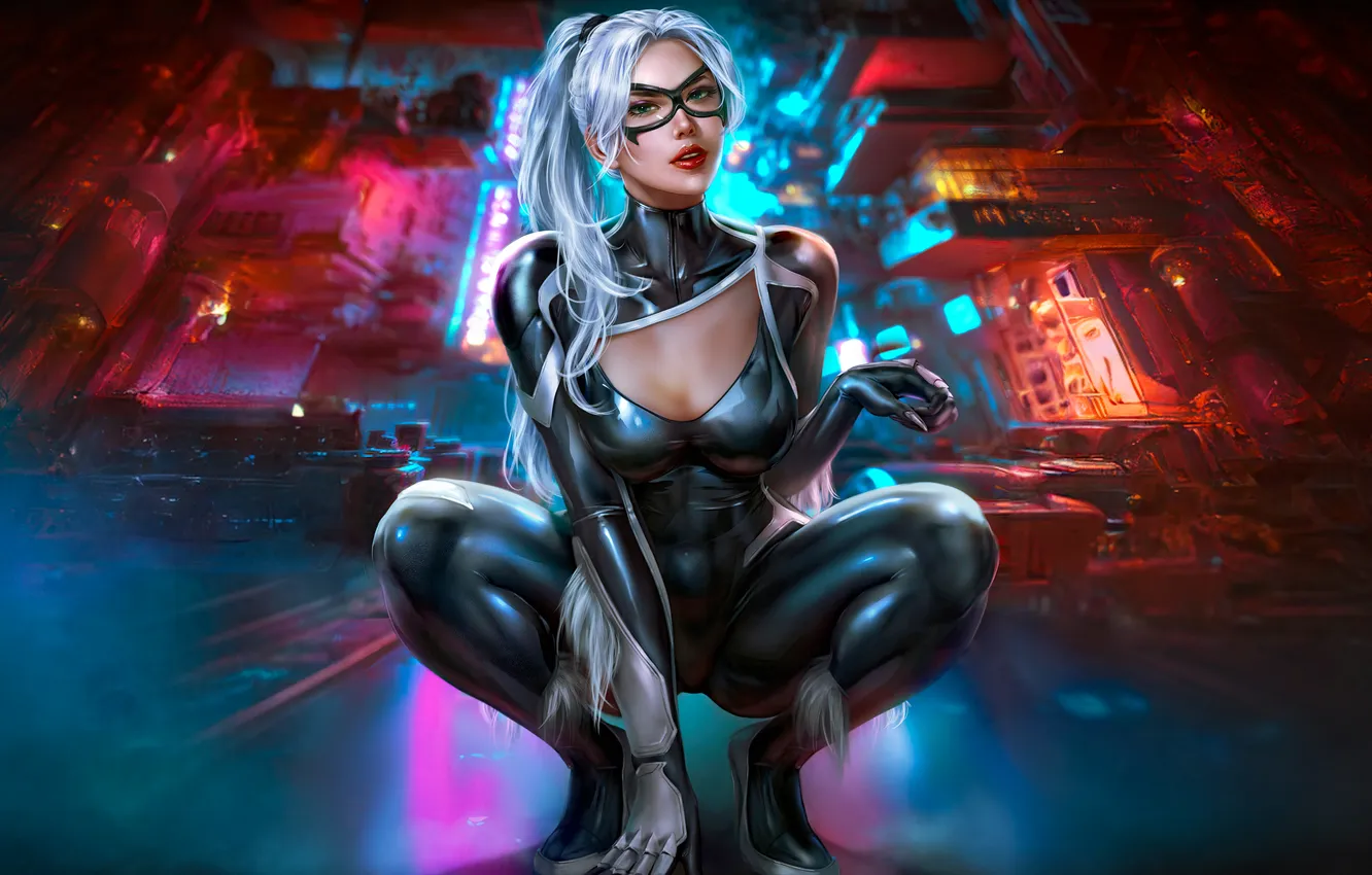 Фото обои science fiction, superheroes, black cat, sense of justice