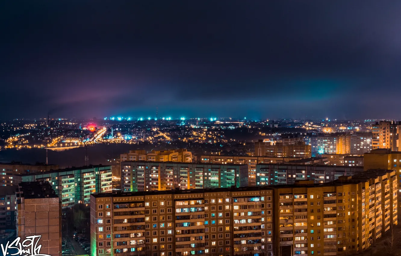 Фото обои небо, свет, город, дома, light, house, sky, city​​