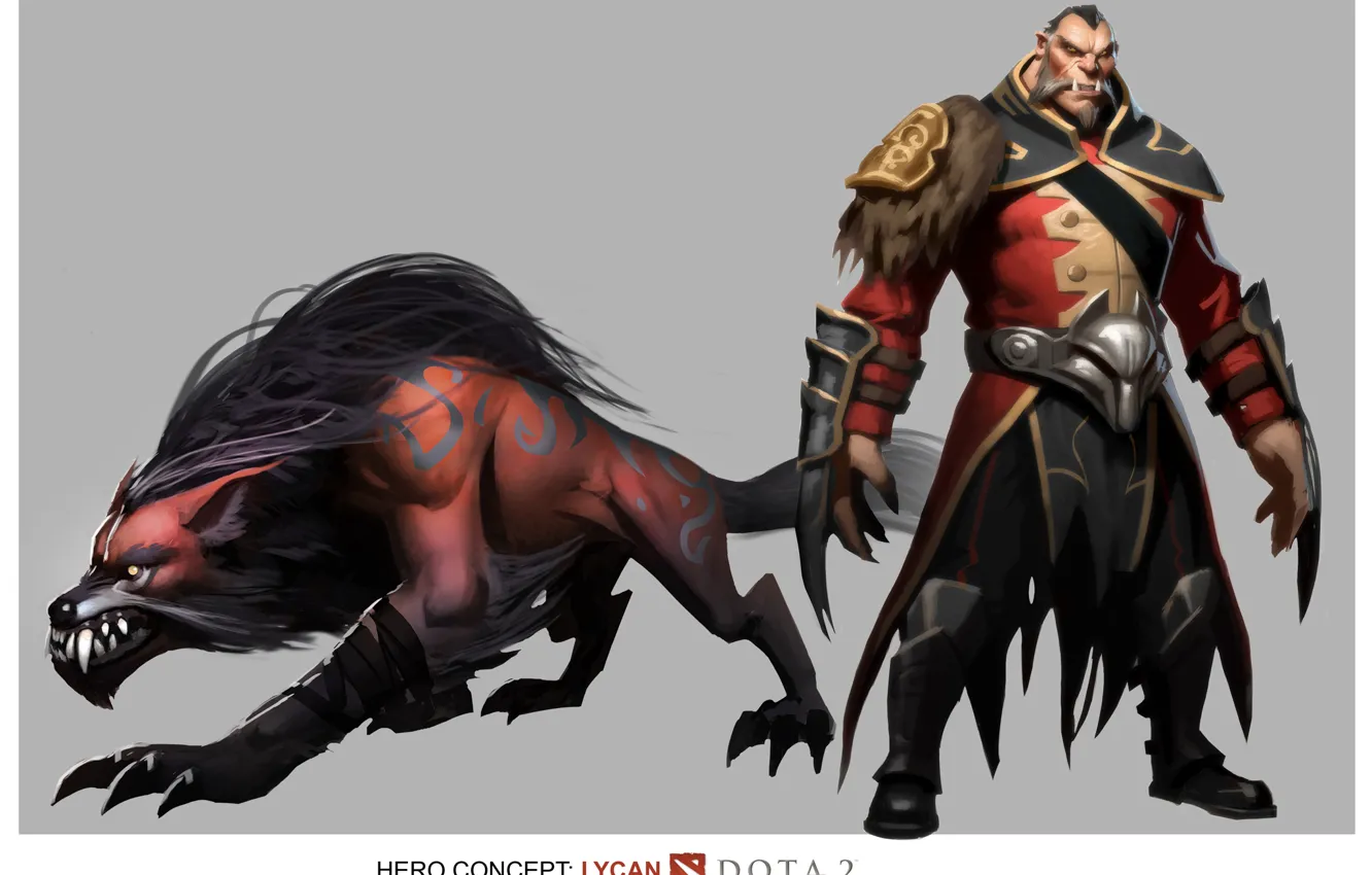 Фото обои wolf, dota 2, lycanthrope, lycan