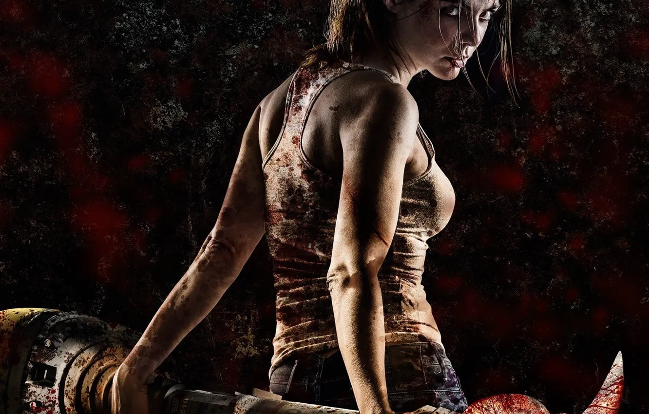 Фото обои demon, girl, zombie, blood, biohazard, devil, woman, survivor