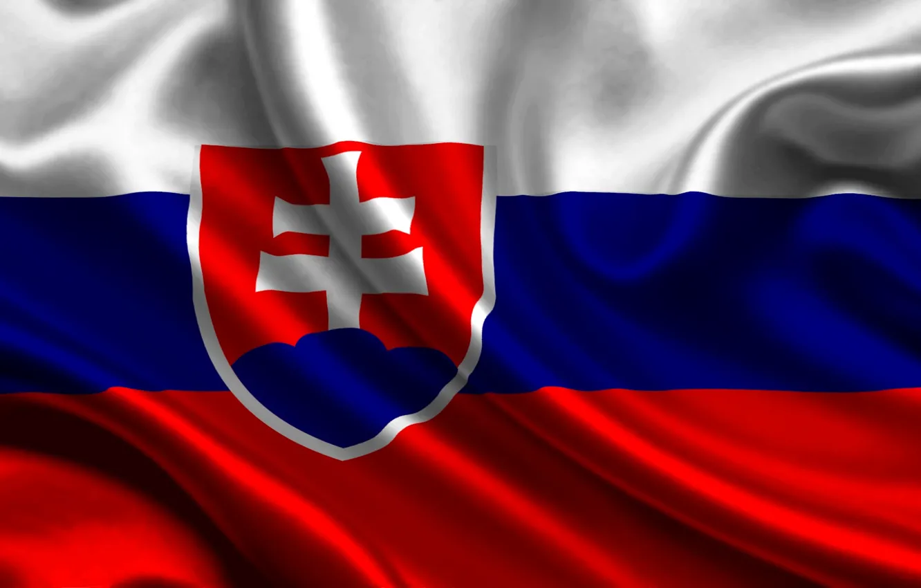 Фото обои крест, флаг, герб, cross, fon, flag, coat of arms, словакия