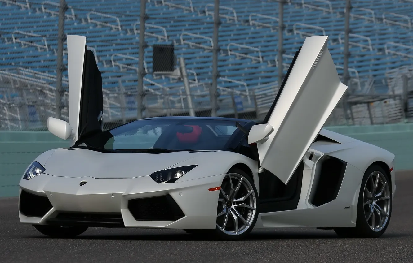 Фото обои Roadster, Lamborghini, двери, суперкар, автомобиль, LP700-4, Aventador