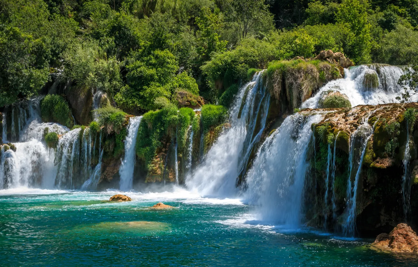 Фото обои водопады, Хорватия, Krka National Park