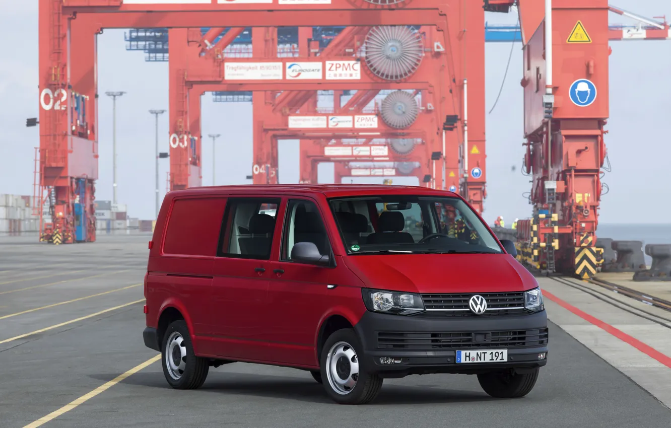 Фото обои Volkswagen, порт, Transporter, 2016, Kastenwagen Plus