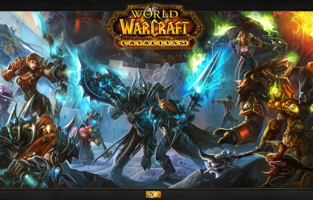 Фото обои магия, World of Warcraft, битва, Cataclysm