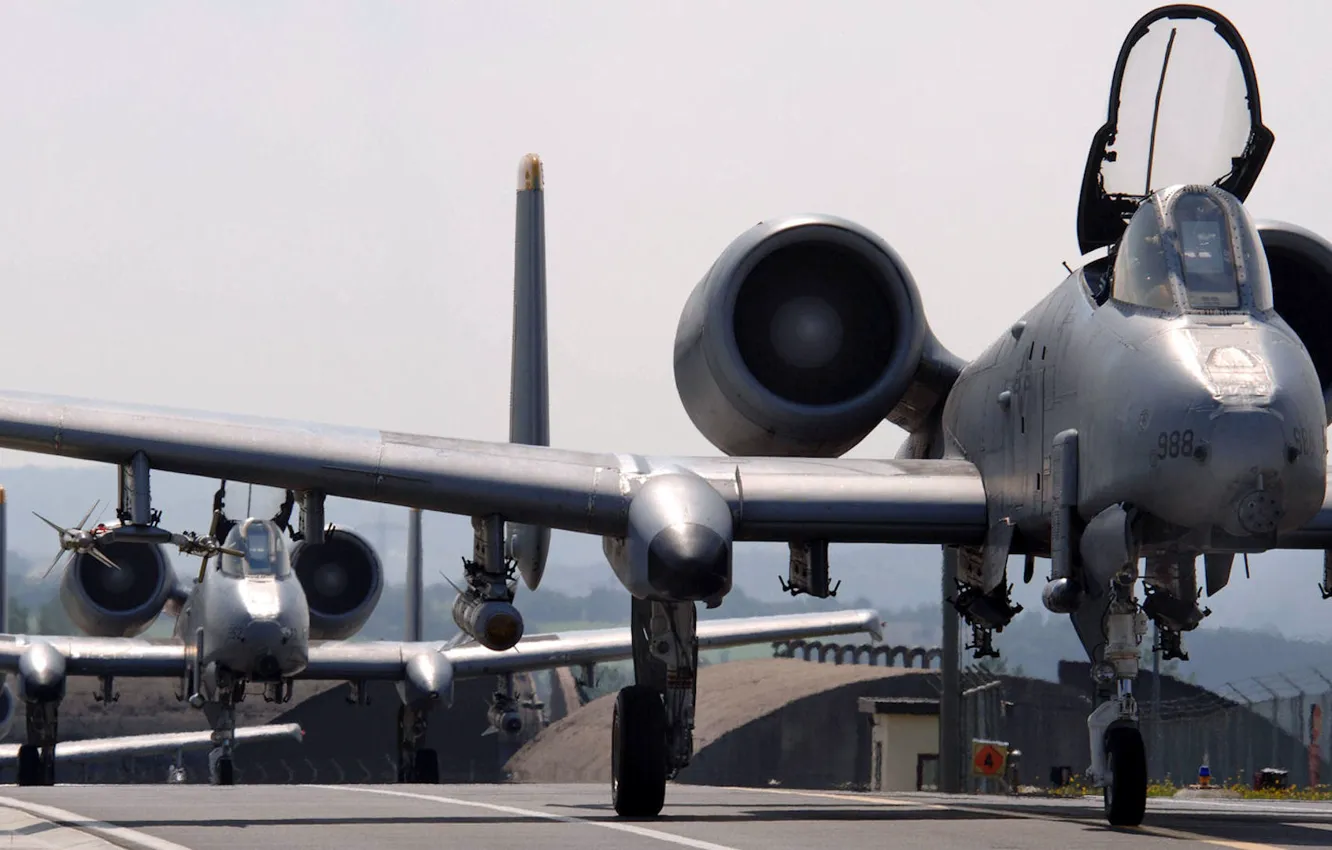 Фото обои Fairchild, Thunderbolt II, американский одноместный двухдвигательный штурмовик, Warthog, Republic A-10