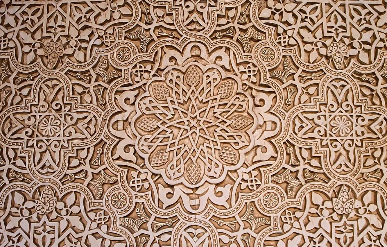 Фото обои текстура, орнамент, мастерство, резьба по дереву, мавританский узор