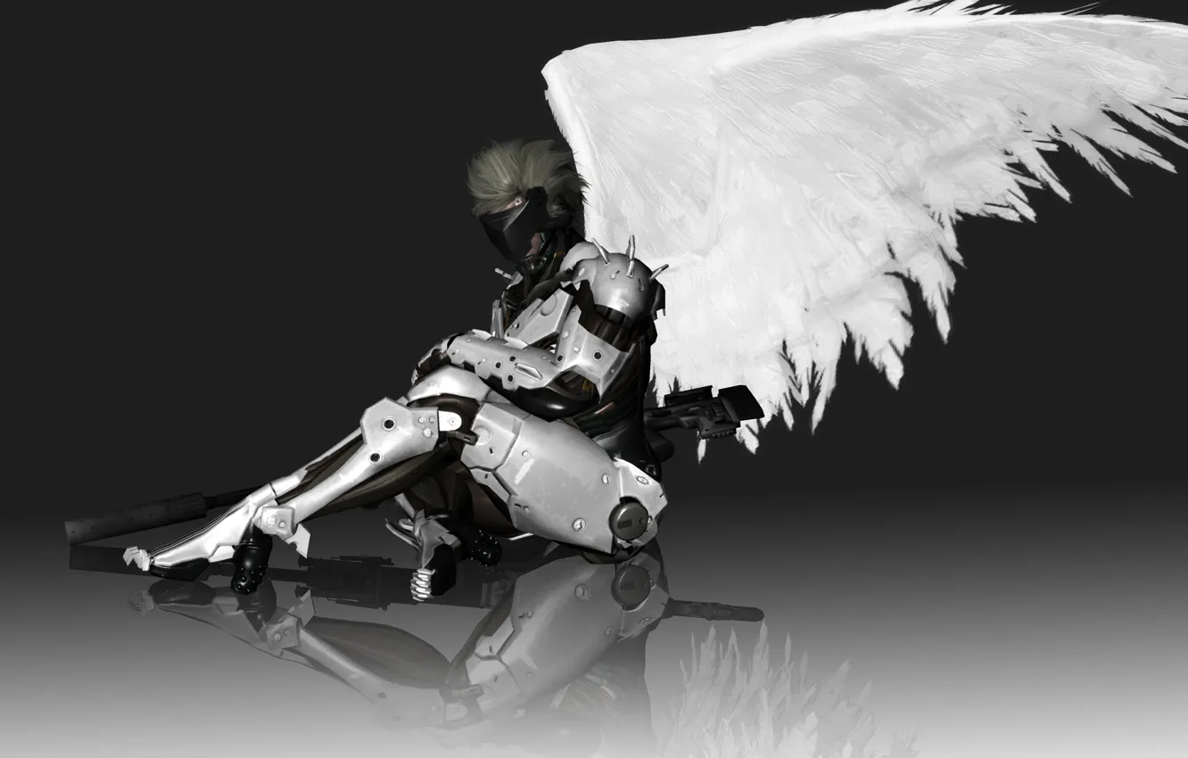 Фото обои крылья, киборг, jack, Raiden, Metal Gear Rising: Revengeance, Jack the Ripper, Kojima Productions, mgr