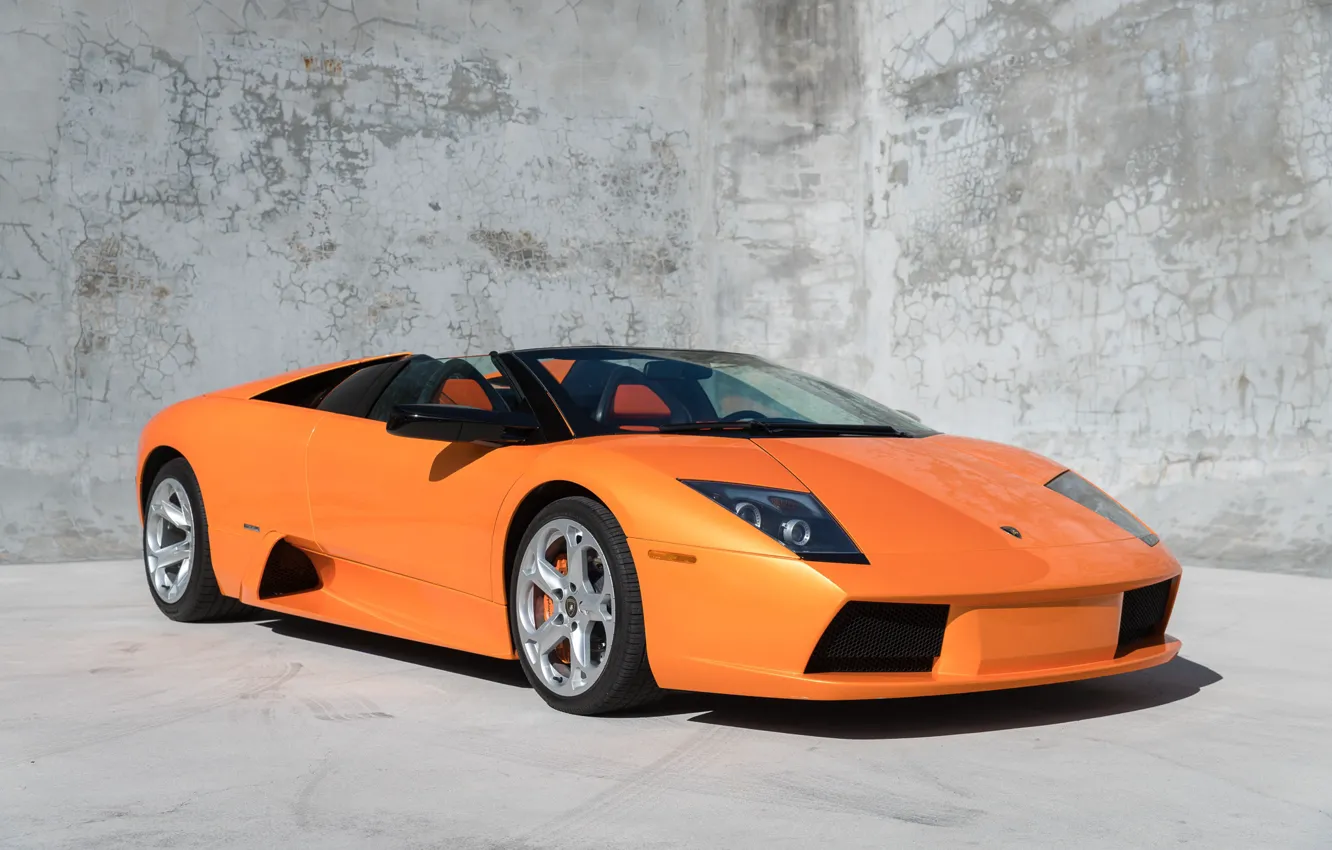 Фото обои Supercar, Orange Car, Lamborghini Murcielago Roadster, Итальянский Автомобиль