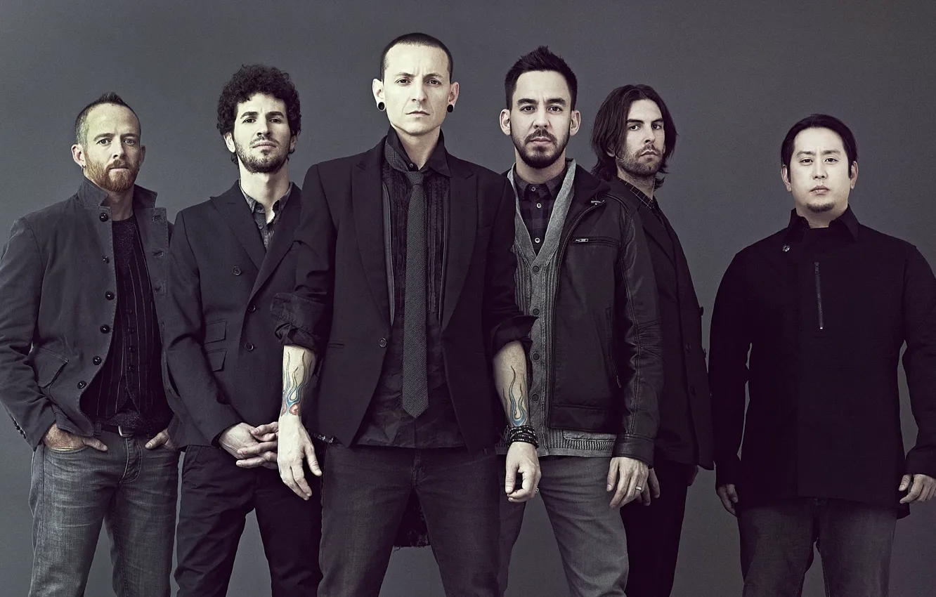 Фото обои Linkin Park, Mike Shinoda, Chester Bennington, Photo, Линкин Парк, Phoenix, промо 2012, Joe Hahn