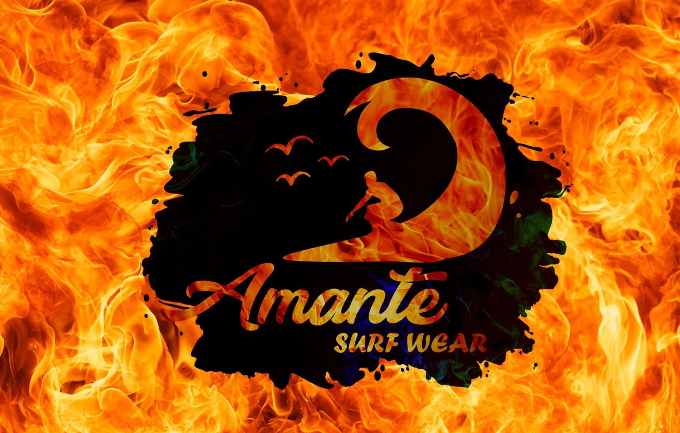 Фото обои Logo, fogo, Amante