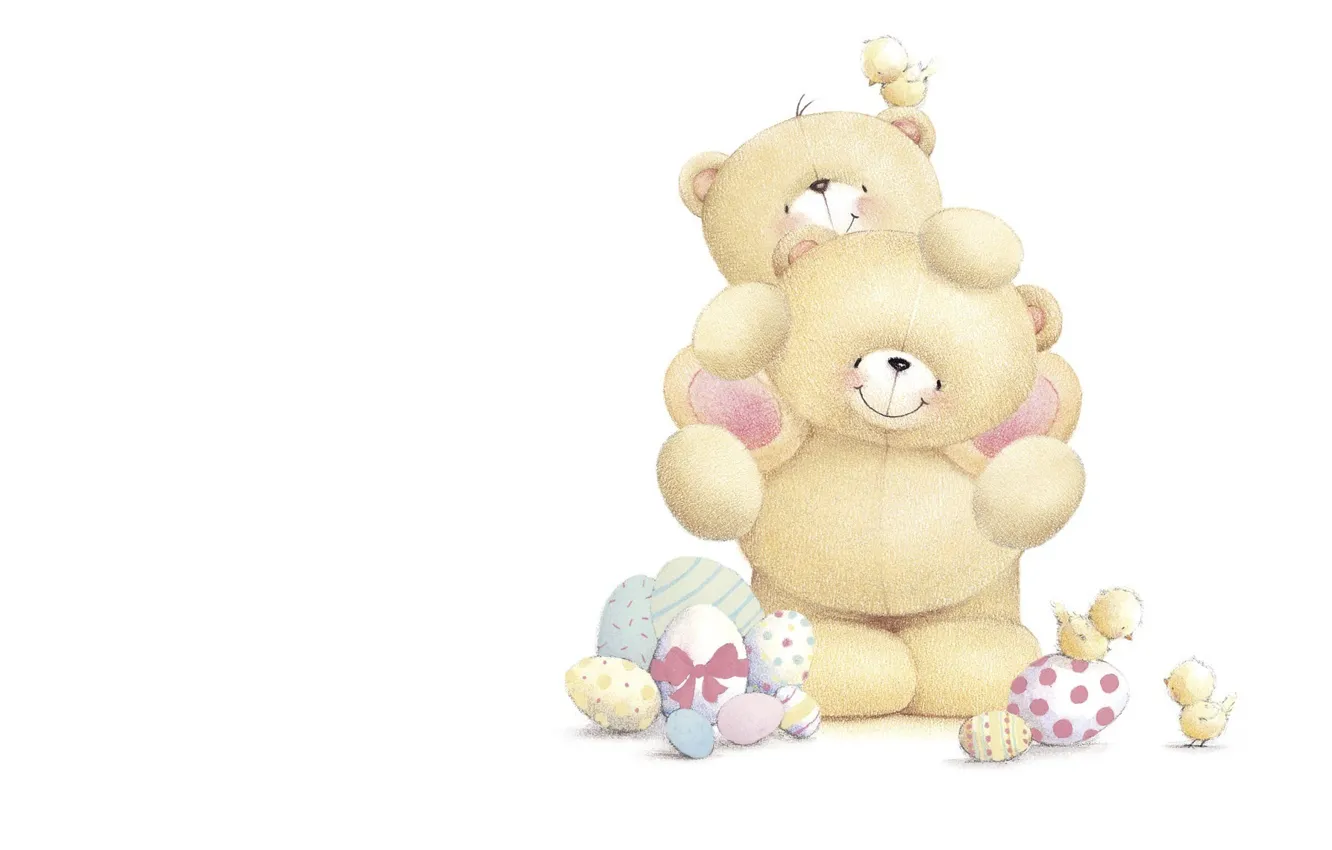 Фото обои настроение, праздник, малыш, арт, мишка, пасха, детская, Forever Friends Deckchair bear