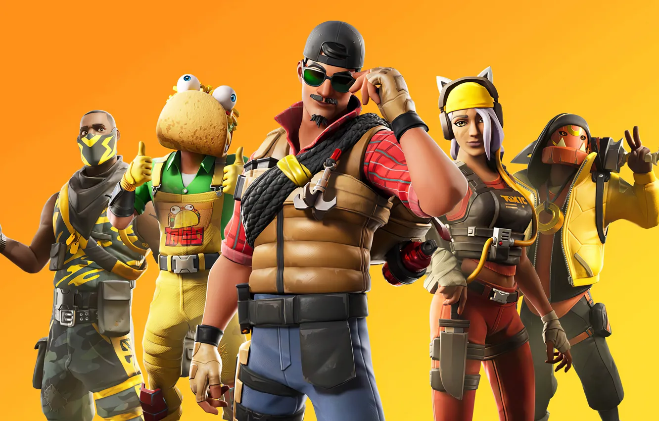 Фото обои фон, персонажи, Fortnite