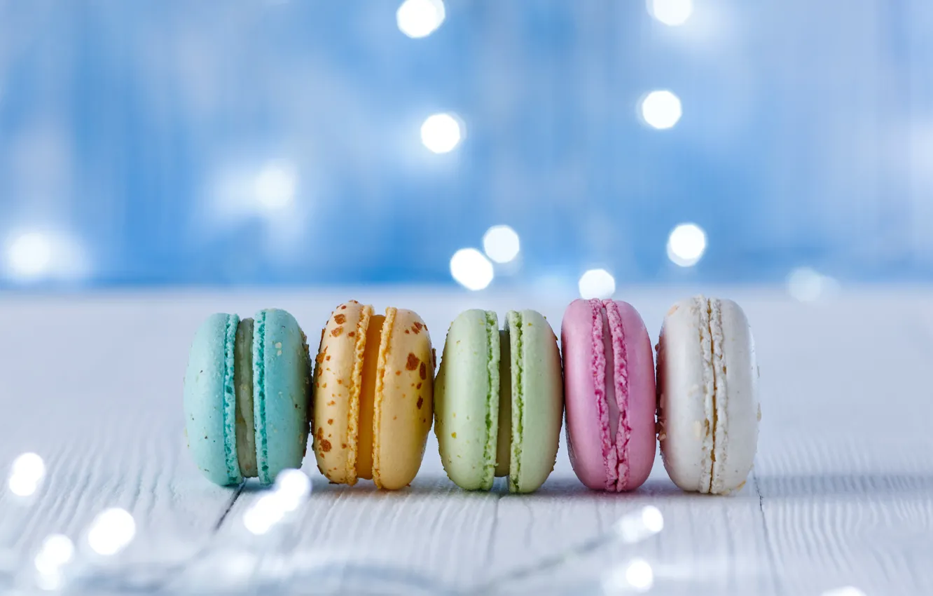 Фото обои Разноцветные, печенья, macaroons, миндальные, ELIZAVETA ELESINA