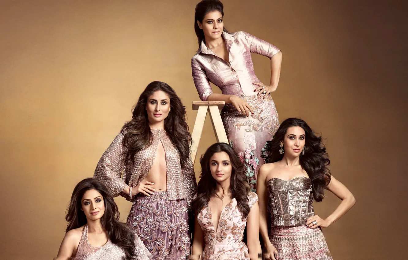 Фото обои bollywood, alia bhatt, kareena kapoor, kajol, karishma kapoor, shridevi