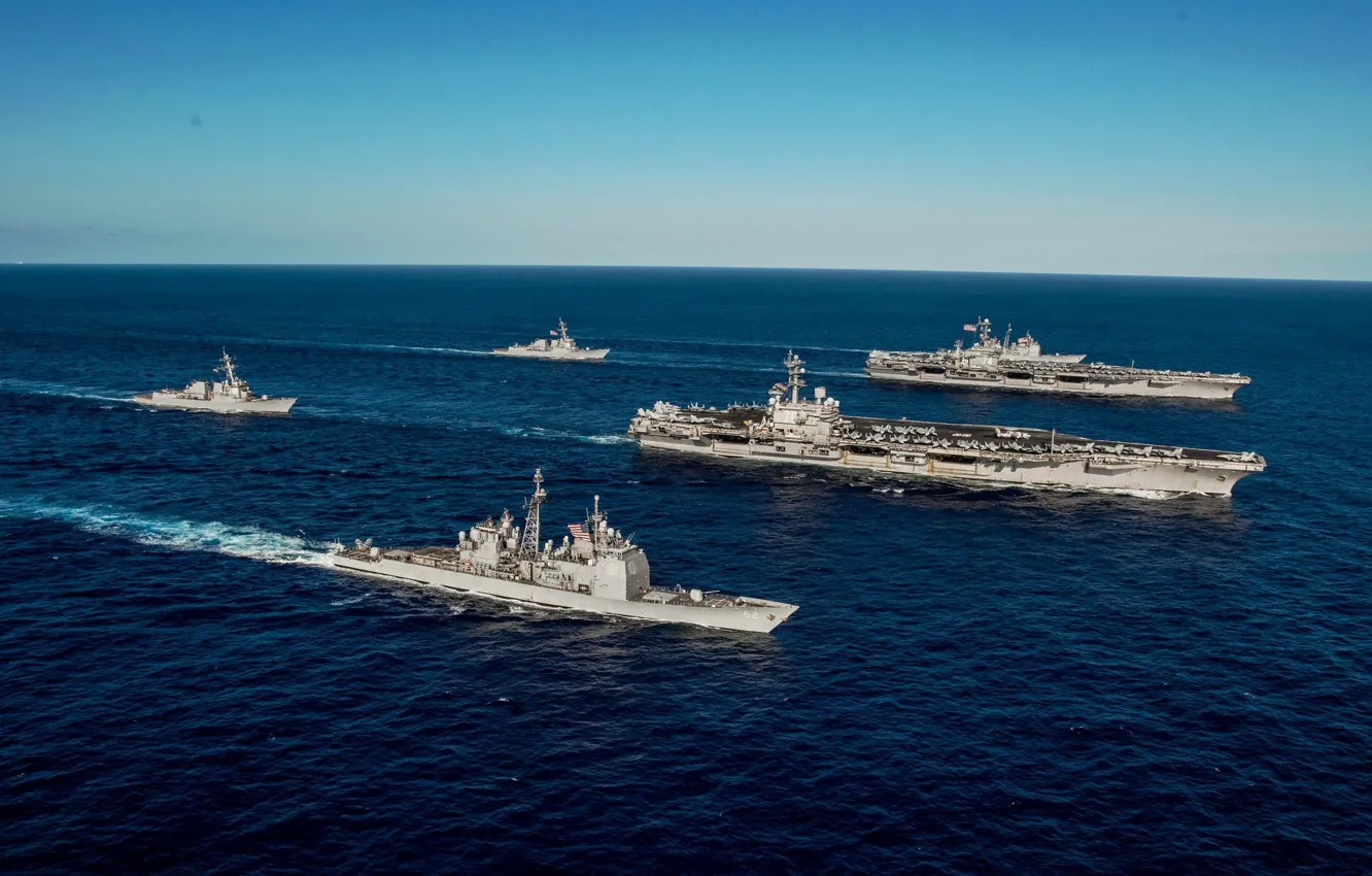 Фото обои море, корабли, армия