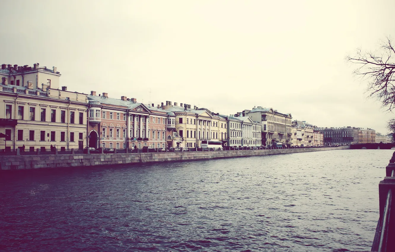 Фото обои река, здания, дома, Питер, Санкт-Петербург, канал, Russia, St. Petersburg