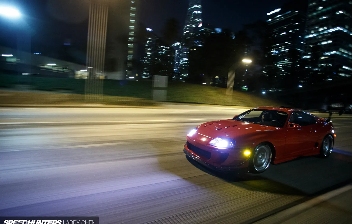 Фото обои turbo, red, supra, japan, toyota, muscle, jdm, tuning