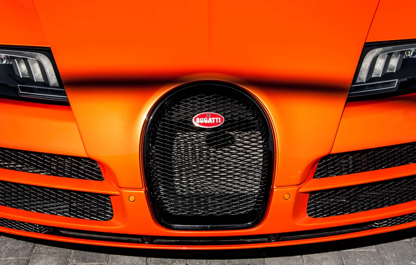 Фото обои Bugatti, Veyron, orange, Grand Sport, Vitesse, 16.4, W16, 1200hp
