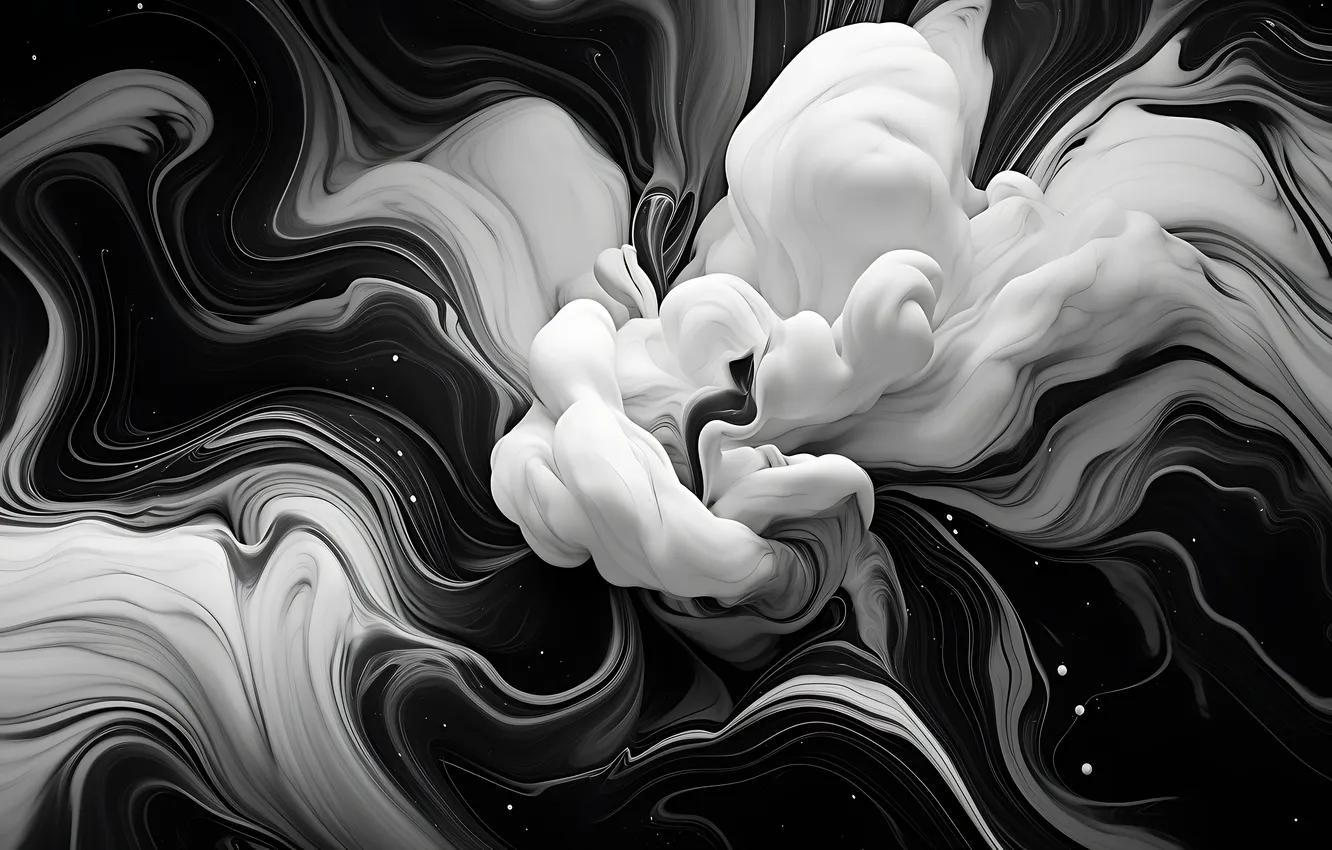 Фото обои линии, абстракция, черно-белое, абстрактный фон, ИИ-арт, НЕЙРОСЕТЬ