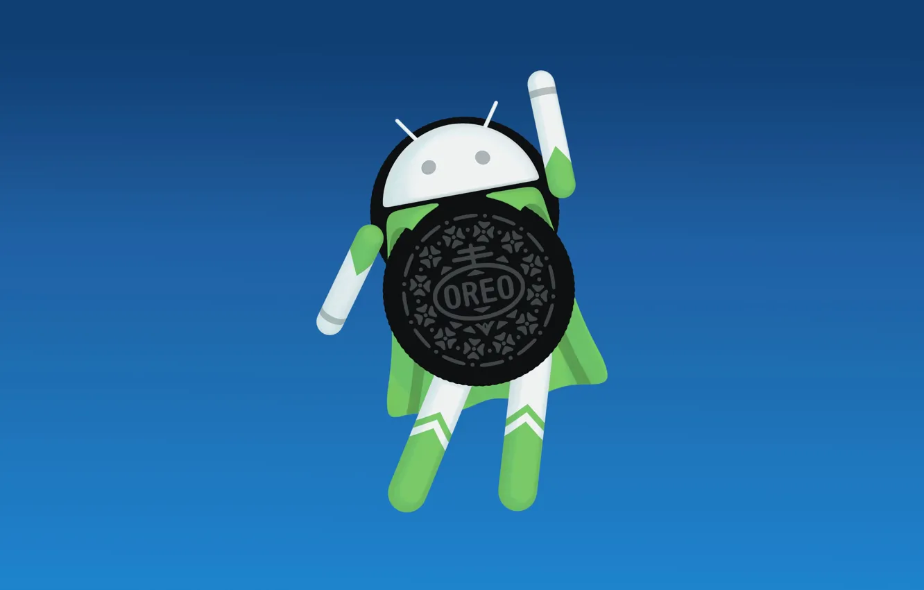 Фото обои Android, mecha, hi-tech, tecnology, Android 8, Oreo