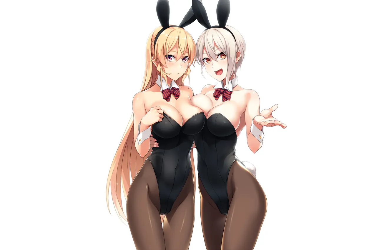 Фото обои sexy, cleavage, long hair, girls, boobs, animal ears, anime, beautiful