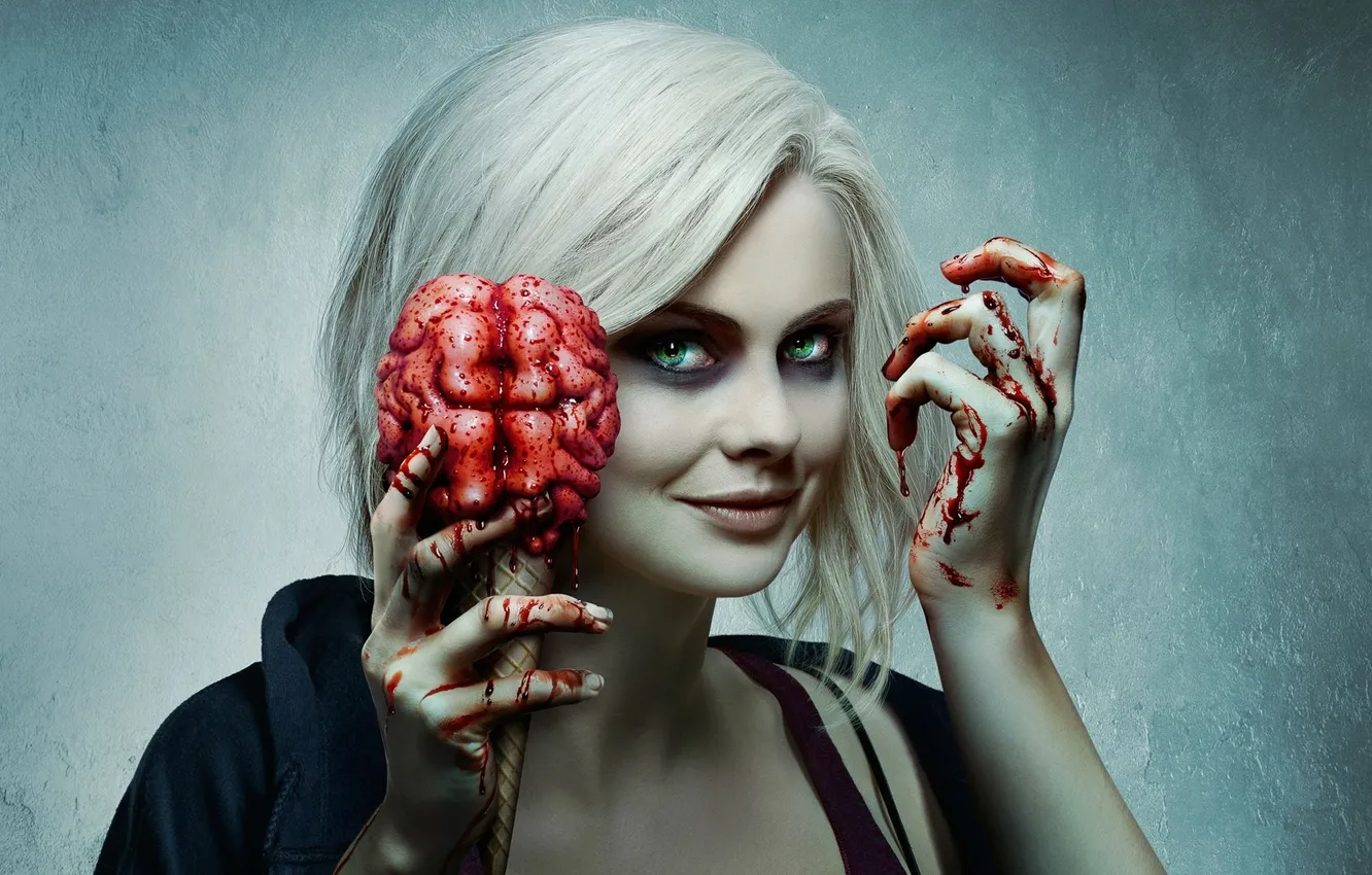 Фото обои girl, zombie, blood, undead, New Zealand, woman, pretty, blonde